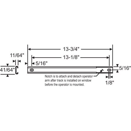 Strybuc Casement Track for Window 38-60